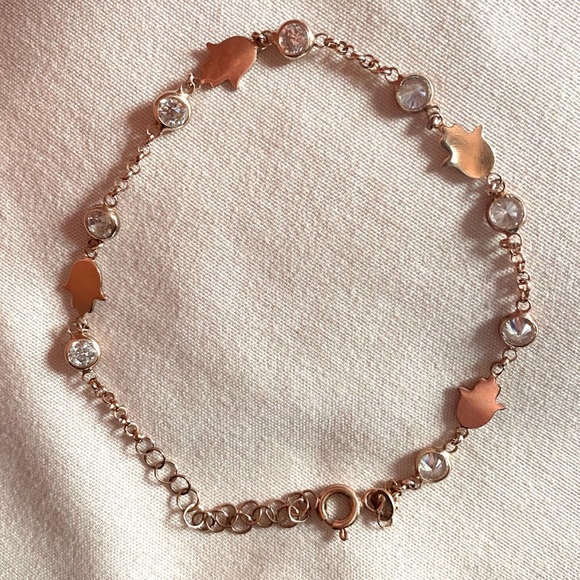 Rose Gold Hamsa Bracelet - Picture 1 of 5